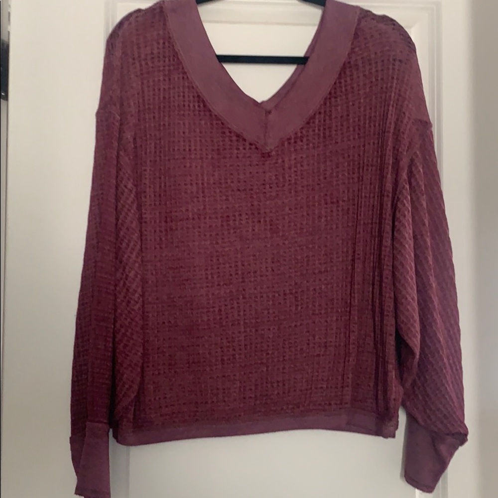 Free People South Side thermal v neck